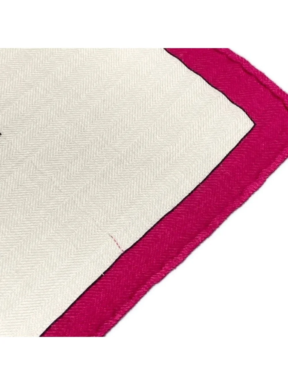 Hermes Shawl Carre 140 Ivory Red Multi Cavalcadour Floral Pattern Cashmere Silk
